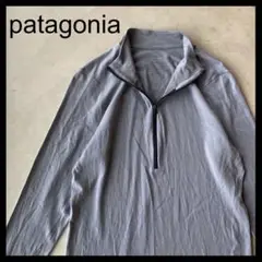 【Patagonia】パタゴニア★ハーフジップ　トップス　L　グレー　ウール