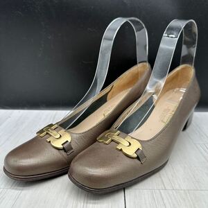 【SALVATOREFERRAGAMO】7.5 ハイヒール ガンチーニ パンプス