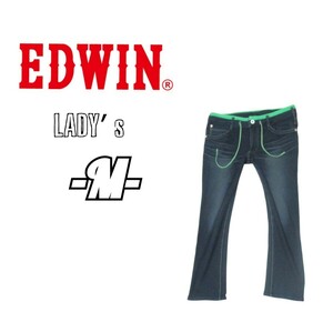 送料込み レディースM◇EDWIN JERSEYS◇クロップドデニムパンツ　ストレッチあり