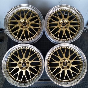 管理番号：A6-135【4本価格】【20x8.5J 20x9.5J 5x114.3 ET+45 ハブ73】WORK VS-XX・前後サイズ違い・店頭引取・適格請求書発行可能