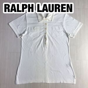 RALPH LAUREN ラルフローレン 半袖ポロシャツ L アイボリー