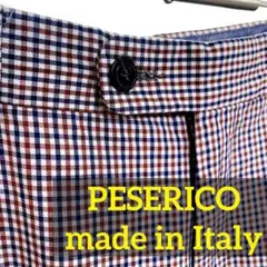 美品★PESERICO チェック柄パンツ イタリア製 匿名配送