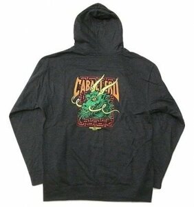 JB即決 POWELL パウエル CABALLERO STREET DRAGON ZIP HOOD キャバレロ ストリート ジッパーフードスウェット チャコールヘザー L 新品