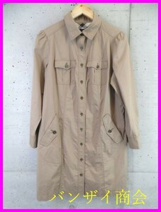 8150b9◆良品です◆日本製◆BURBERRY LONDON バーバリー 長袖ロングシャツ ジャケット 44/コート/ブラウス/ワンピース/レディース/女性