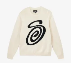 【雷市場（ポンジャン）商品韓国直送】 STUSSY(ステューシー) 縮れた S ニット セーター アイボリー