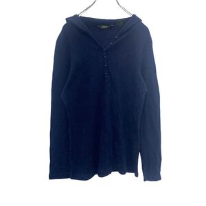 Eddie Bauer ロングTシャツ レディース S ネイビー エディーバウアー フーディー トップス 古着卸 アメリカ仕入 t2202-3521