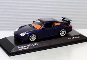 1/43　ミニチャンプス　Minichamps ポルシェ　Porsche　911　ＧＴ3　2003年　ブルー