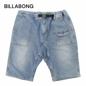 BILLABONG ビラボン 春夏 USED加工★ スウェット ストレッチ クライミング デニム ショート パンツ ジーンズ Sz.L　メンズ　C4B02386_5#P