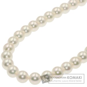 MIKIMOTO ミキモト アコヤパール 真珠 ロング ネックレス K14ホワイトゴールド レディース 中古