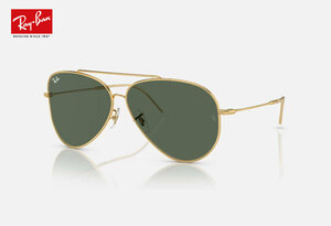 【新品】Rayban レイバン RBR0101S-9036 AVIATOR REVERSE サングラス ゴールドフレーム 金縁 グリーンレンズ rbr0101s-9036