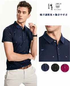 ゴルフ 半袖ポロシャツ ゴルフウェア シャツ メンズ ポロシャツ 春夏新作モデル