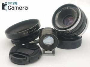 【中古】 Sankyo Koki Tokyo W-KOMURA 35ｍｍ F2.8 L39 2024年9月清掃 コムラ― フード ファインダー 付