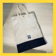 PORT CANVAS キャンバス トートバッグ ナチュラル×ネイビー