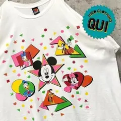 90s US古着○Tシャツ ディズニー ミッキー ミニー ホワイト メンズ3XL