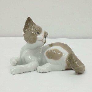 1円【美品】LLADRO リヤドロ/フィギュリン 猫 置物/77