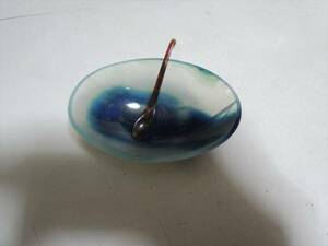 中国 瑠璃　洗　鼈甲匙