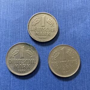 ドイツ硬貨1マルクコイン1950年1966年1971年3枚
