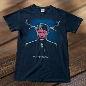 ★ MOVIE 00s GILDAN HANNIBAL TV Series Tシャツ ハンニバル コピーライト 2014 アメリカ ドラマ 映画 ムービー ヴィンテージ ギルダン ★