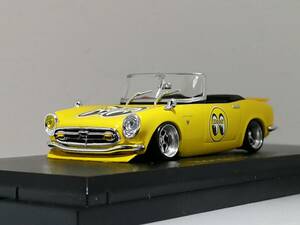 1/43 ノレブ Honda S800 (1966) 改 アルミ 深リム ローダウン 改造 F/R スポイラー Mooneyes デカール カスタム 日産名車 アシェット