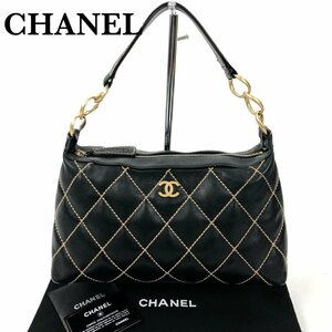 CHANEL シャネル ワイルドステッチ ショルダーバッグ ハンドバッグ セミショルダー ココマーク Gカード/保存袋 A20663 正規品 最落無