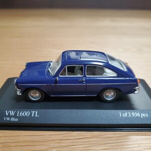 1/43 MINICHAMPS ミニチャンプス ミニカー/VW 1600 TL Fastback 1966 VW-Blau/フォルクスワーゲン ファストバック ブルー