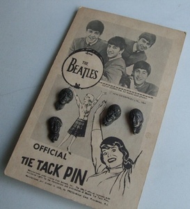 VINTAGE 当時物 The Beatles ビートルズ OFFICIAL TIE TACK PIN ピンバッジ 中古品　ビンテージ