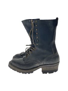 NICKS BOOTS/レースアップブーツ/US9.5/BLK/レザー/vibramソール//