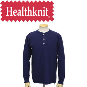 Healthknit (ヘルスニット) 906L ヘンリーネック 長袖Tシャツ HK002ネイビーXL