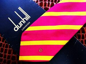 ■E590N●良品●【ｄunhill】ダンヒル【ロゴ入】ネクタイ