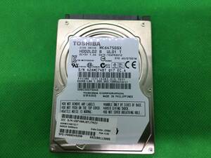 K053☆TOSHIBA 東芝 2..5インチ 内蔵HDD ハードディスク MK6475GSX 640GB【フォーマット済】