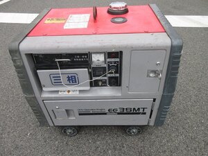 ▲▽8519　新ダイワ　エンジン式発電機　EG38MT -EB　ｈ8409　60Hz　単相110V 三相220V△▼