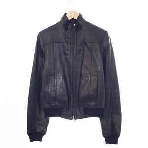 ●コスチュームナショナルオム CoSTUME NATIONAL HOMME シングルライダースレザージャケット サイズ44 メンズ ブラック ブルゾン 2BB/92585