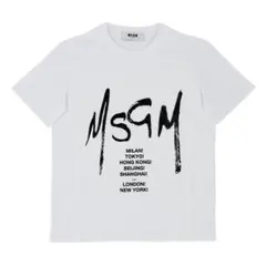 MSGM Tシャツ グラフィテロゴ 半袖 ホワイト Sサイズ レディース タグ