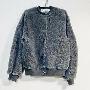 【美品】THE SHINZONE TOKYO CITY BOA CAPLIN BLOUSON GRAY F ザ シンゾーン ボアケープリンブルゾン ジャケット テディベア ブークレ