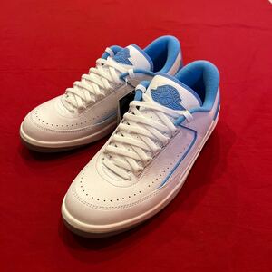 定価23,650円　31㎝　NIKE　ナイキ　AIR JORDAN 2 RETRO LOW　エアジョーダン2 レトロ ロー　新品　UNIVERSITY BLUE　スニーカー 　atmos