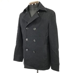 クランプリュスオム /KLEIN PLUS HOMME☆ショート丈/ピーコート【47(フリー)/メンズM程度/黒/black】総裏地/Coats◇mBH334