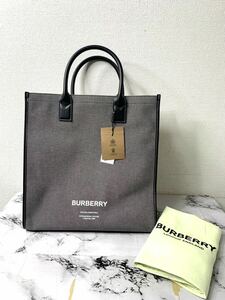 ★未使用品★Burberry/バーバリー トートバッグ メンズ ブラック ビジネス ハンドバッグ 