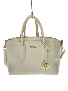 FURLA◆ショルダーバッグ/レザー/WHT/無地