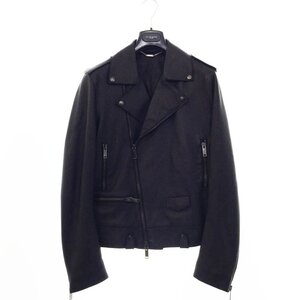 ●未使用 コスチュームナショナルオム CoSTUME NATIONAL HOMME レザー ライダースジャケット メンズ44 ダークネイビー 1G0220 13 2AB/92321