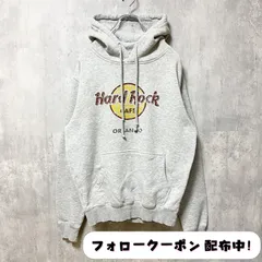 古着 used　HardRockCafe　ハードロックカフェ　長袖デザインプリントパーカー　ORLANDO　オーランド　グレー