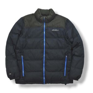 ★エディーバウアー EDDIE BAUER ダウン ジャケット XL ネイビー EB 650 フィルパワー ウィンド ブレーカー ウェア アウトドア ルーズ★