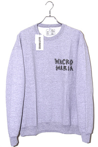 L 未使用品 2024SS WACKO MARIA × NECK FACE ワコマリア ネックフェイス NECK FACE / CREW NECK SWEAT SHIRT ( TYPE-5 ) GRAY グレー NECK