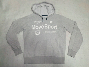 ★DESCENTE Move Sport プルオーバースウェットパーカ M デサント DAT-2652 Move Sport フーディスウェット 霜降りグレー