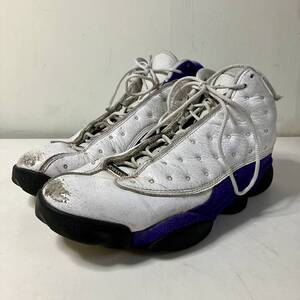 ★ NIKE ナイキ スニーカー Jordan13 Retro Lakers ジョーダンレトロ 414571-105 ホワイト/パープル/イエロー メンズ UK8.5(27.5cm) 0.9kg