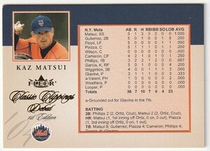 松井稼頭央 ルーキーカード 2004 FLEER CLASSIC CLIPPINGS DEBUT RC #/150