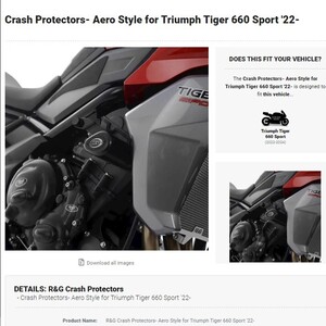 40%OFF★R&G Aero クラッシュプロテクター エンジンガード スライダー TRIUMPH TIGER660 SPORT トライアンフ タイガー 2022 2024 CP0543BL