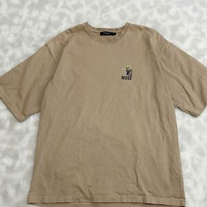 RAGEBLUE レイジブル半袖 Tシャツ ワンポイント ブラウン ベージュ メンズＬ