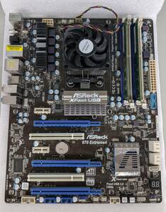 【動作確認済】　ASRock 970 Extreme4 + AMD Sempron X2 190 + 4GB (2GB×2枚組) DDR3-1066