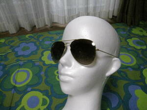 USEDキレイ MADE IN ITALY Ray-Ban レイバン サングラス RB3025 58□14-140 ゴールドフレーム ケース付 眼鏡 小物 アイウェア