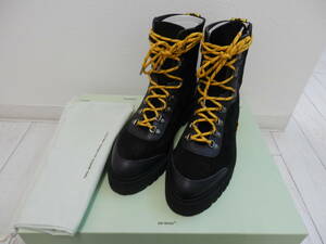 Off-White オフホワイト 42 27cm HIKING BOOT イキングブーツ Black 靴【B402】